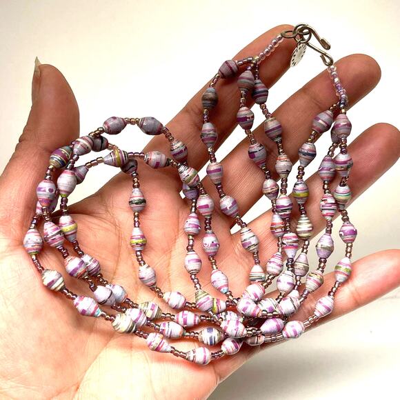 Vintage Bead For Life Multi Color Soft Silicone Beaded Purple Hexagon Shape B#6 - Picture 3 of 11